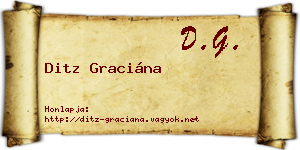 Ditz Graciána névjegykártya